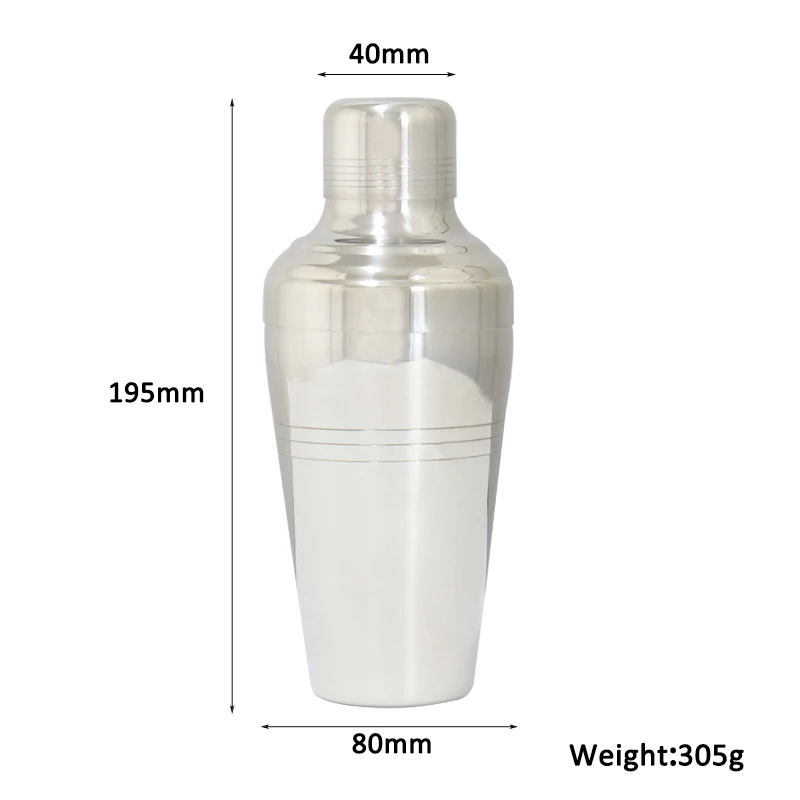Custom 304 Stainless Steel 510ml Cocktail Bartender Bartender Tools Simple and Easy to Use Suitable for Party Bars