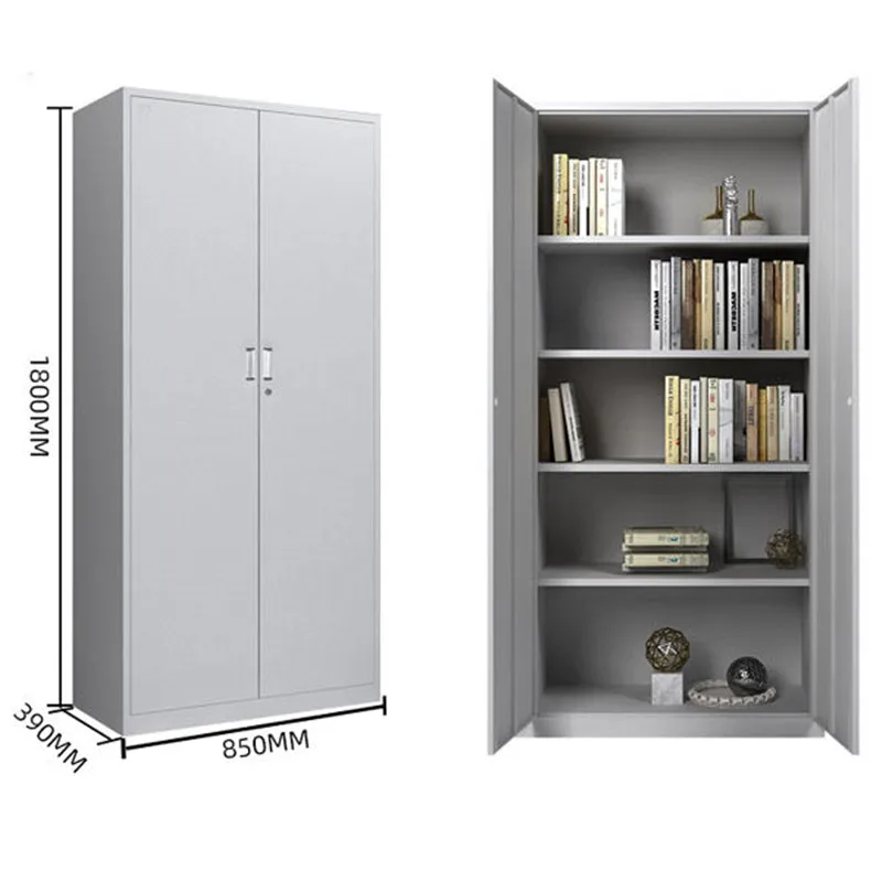 New style 2 door office furniture book cheap stylish model office 4 shelf steel filing cabinet office iron cupboards