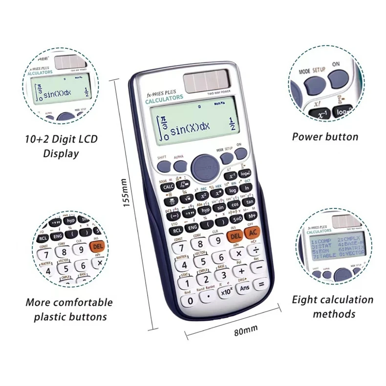 High Quality 417 Function Scientific Calculator Price 991ES Plus 2nd for Students Stationery Calculator