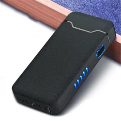 High Capacity Power Electric Lighter Usb Rechargeable Power Display Pulse Lighter Double Arc Cigar Plasma Led Lighter