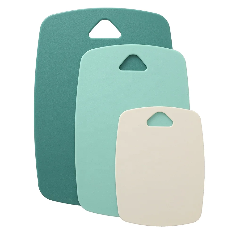 Professional Multi Color Set of 3 Plastic Cutting Board for Kitchen