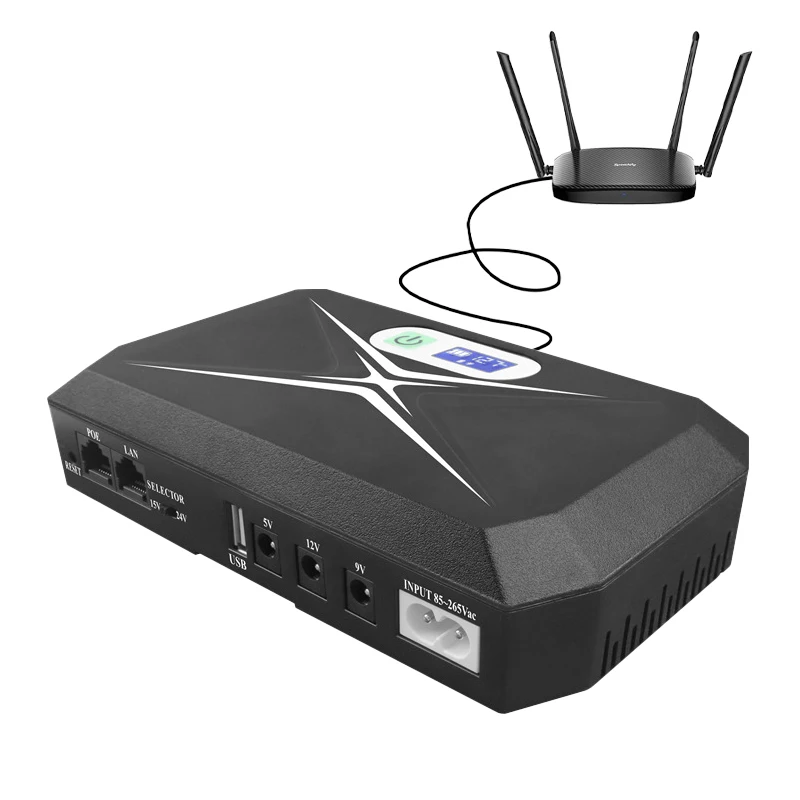 Cwups DCP18W Mini DC UPS 36W 5V 9V 12V для однофазных Wi-Fi маршрутизаторов с USB и POE онлайн-типа телекоммуникаций