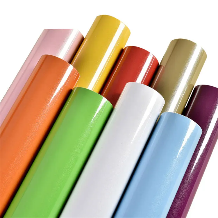 
High Gloss Pearl Effect Solid Color Film Pvc Wallpaper vinyl film matte white for furniture 