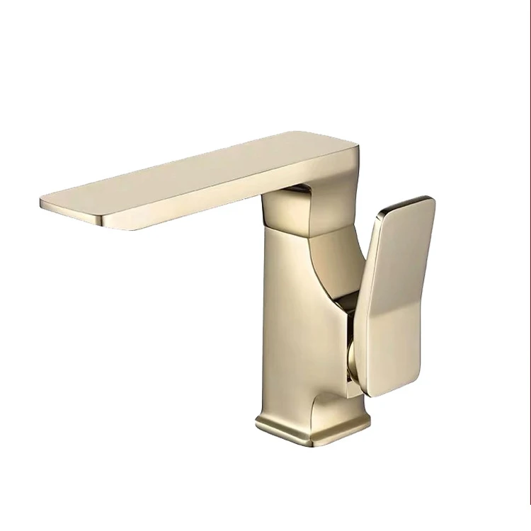 Zirconium Gold Basin Faucet Toilet Basin Faucet Wash Basin Hot And Cold Mixing Valve Foreign Trade Wholesale Copper Materials