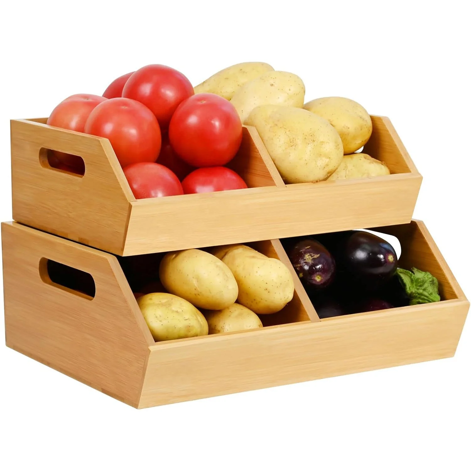 Bamboo Stackable Storage Bin, Pantry Organizer and Storage Baskets, Potato and Onion Kitchen (4).jpg