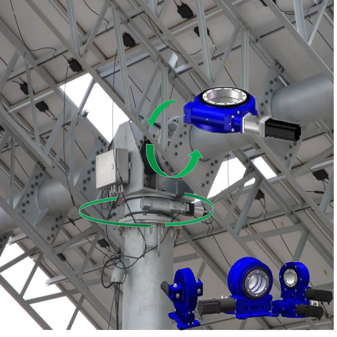 Single or dual axis drives for heliostat drive systems