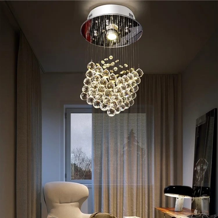 High Quality Corridor Dressing Room Cloakroom Famous Small Pendant Lighting Fixture Nordic K9 Crystal Chandelier