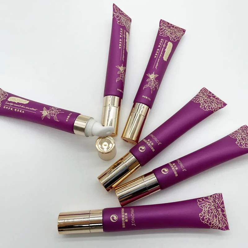 luxury 10ml led light cosmetic packaging plastic lip gloss tube with mirror lip gloss containers tube