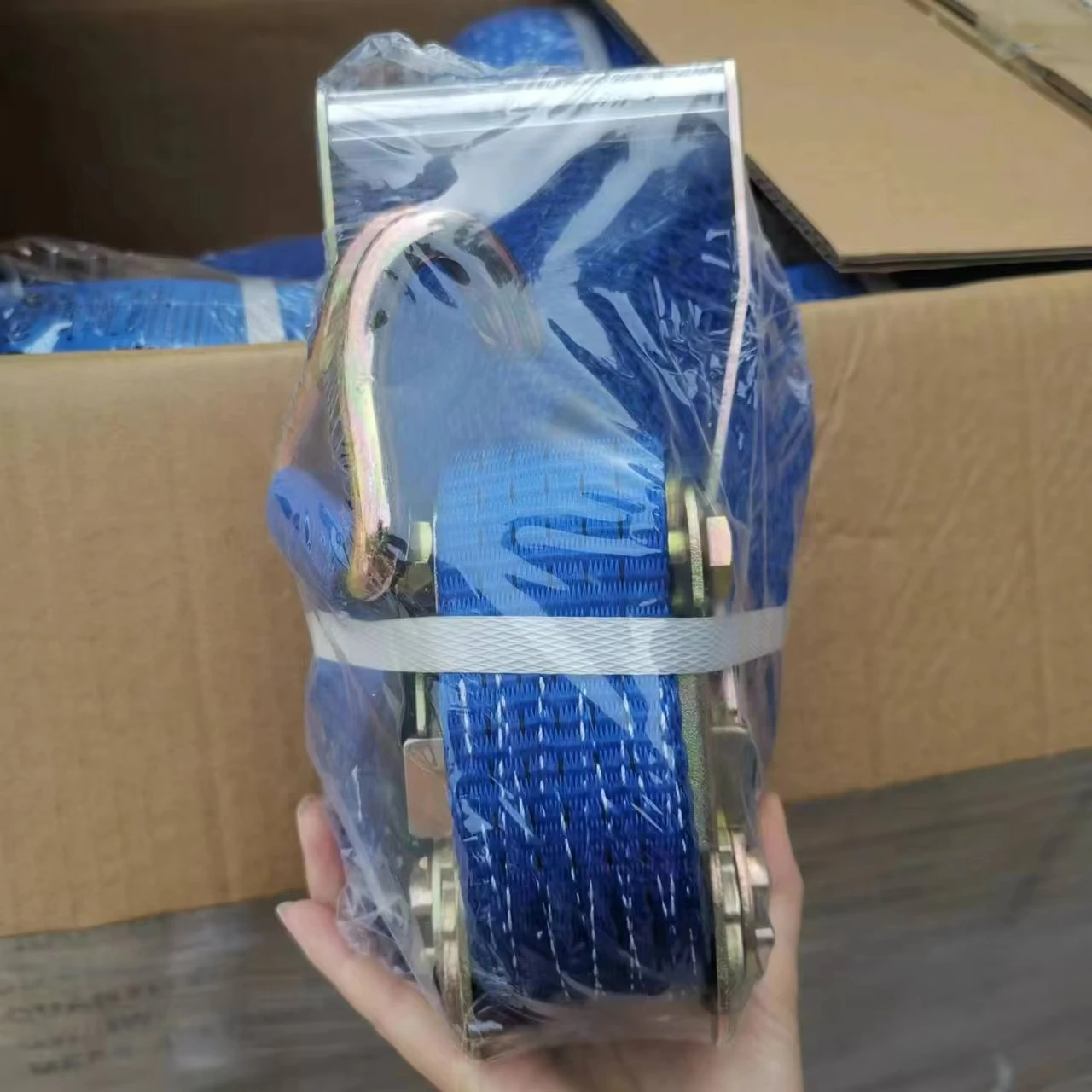 Factory Customizable 2INCH 3TONs Ratchet Tie Downs 10M J-Hook Cargo Lashing Belt Tie Straps Direct from China Manufacturer