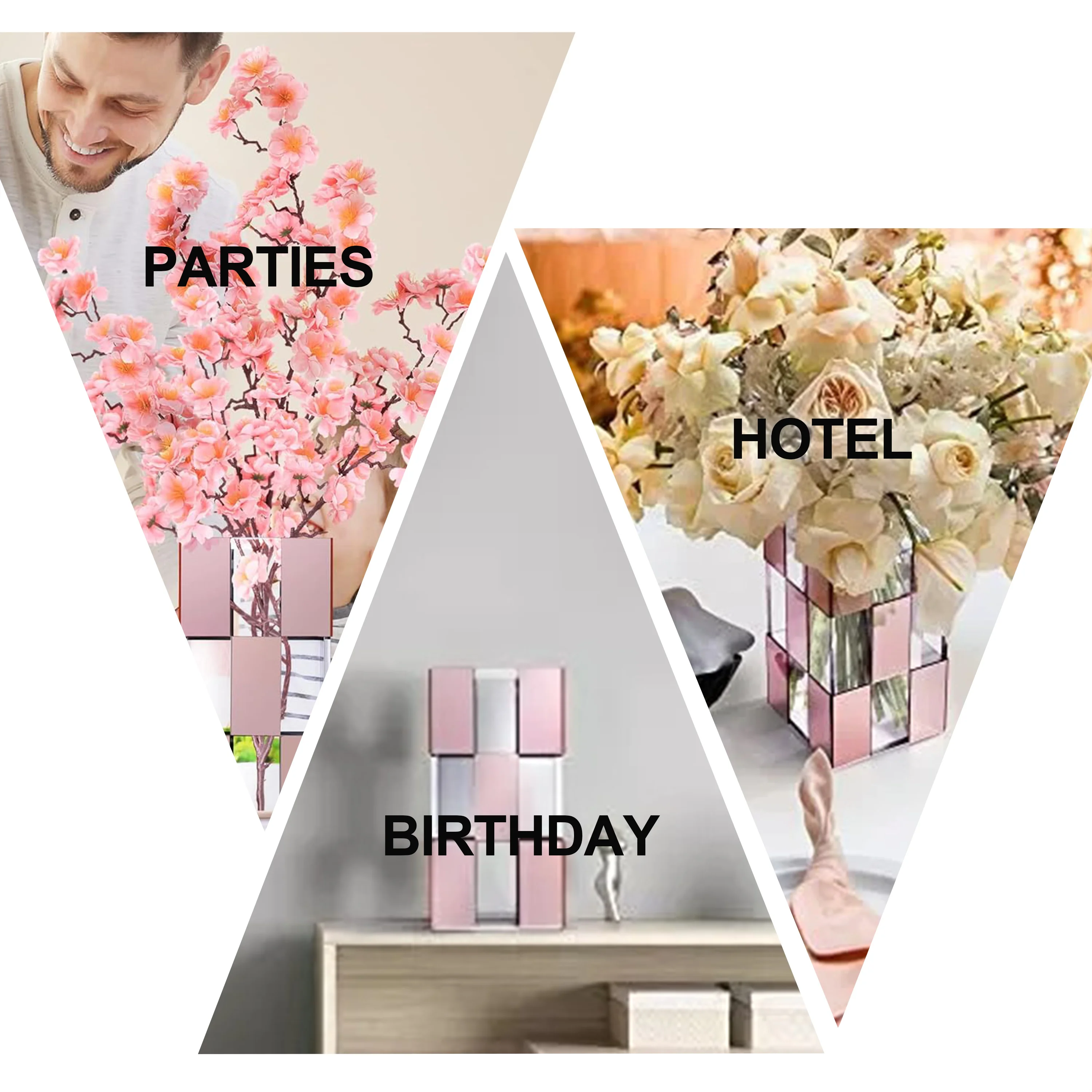 Custom Acrylic Lucite Bud Vase Tabletop Wedding Centerpiece and Home Decor for Wedding Parties Parties Flower Bouquet Vase