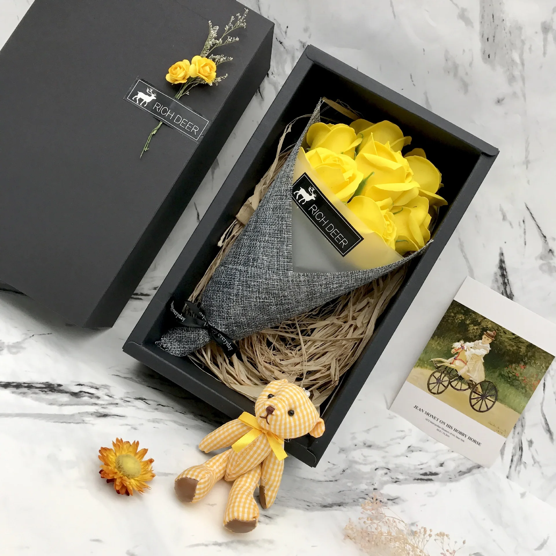 Xingsheng Новое поступление сохраненных цветов Подарочная коробка букет сушеных цветов подарок 2021 День Святого Валентина подарок