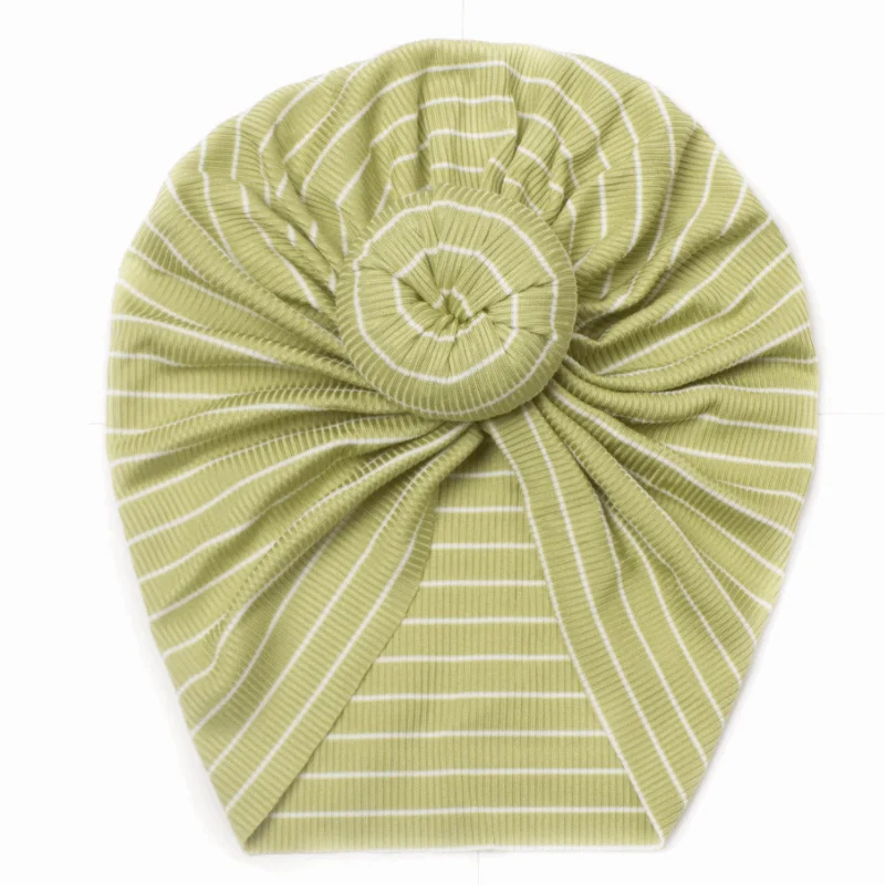 Fashion stripes design hats for baby brimless cap multi color elastic headband hat wholesale