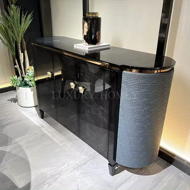 Italian high-end luxury designer fashion solid wood round dining room furniture set modern dining room sets with 6 chairs