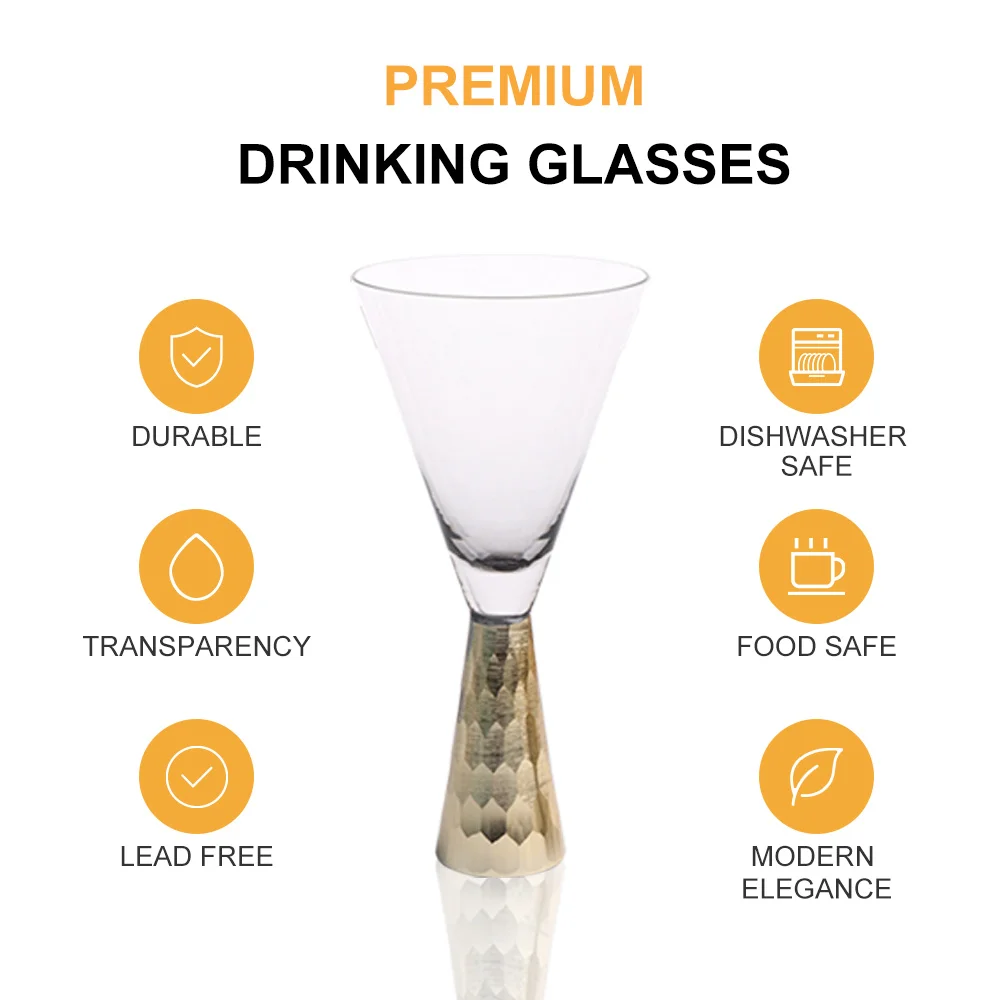 Telsen Best Selling thick stem colored Wine Glass