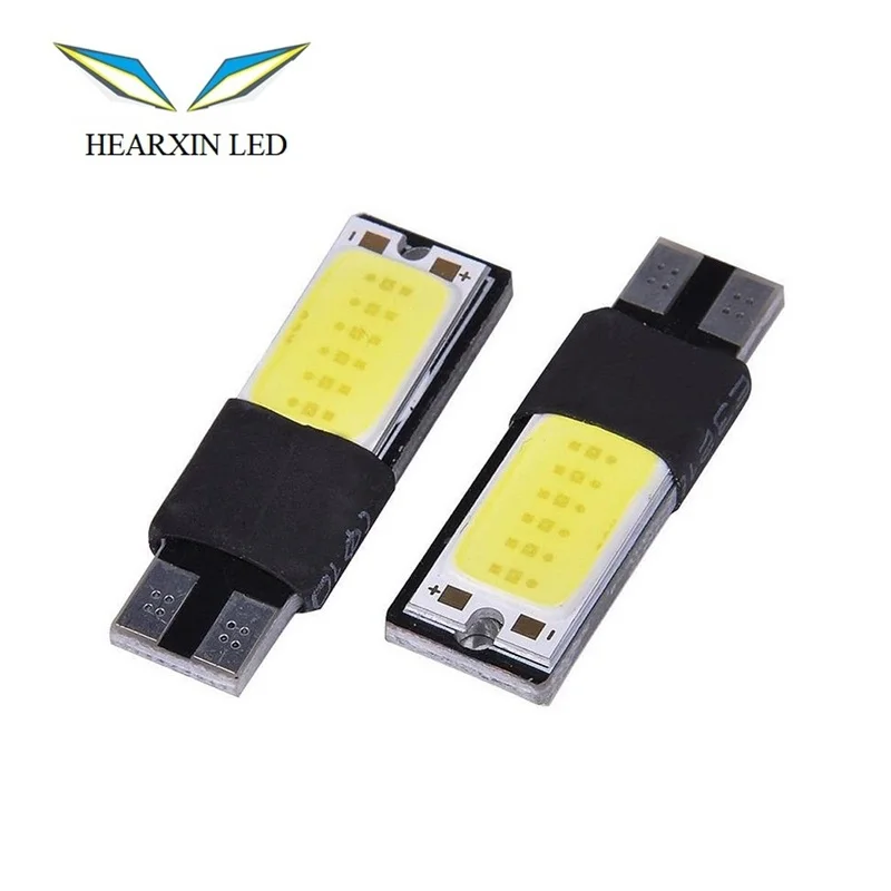 Car LED T10 W5W 194 2COB 2W t10 Led Bulb Car License Plate Lights Clearance Lamp Reading Light Bulbs Cold White Ice Blue