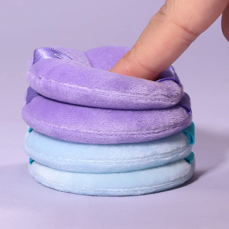 LMLTOP Flocking Powder Puff Vendor 2pcs Soft Triangle Round Cotton Makeup Powder Puff With Box SY230 Dry Wet Loose Powder Puff