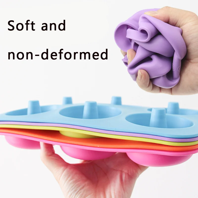 Homesun 6 Cavity Round Shape Doughnut Maker Pan Silicone Cake Chocolate Donut Tray Baking Dessert Mold for Baking Tool