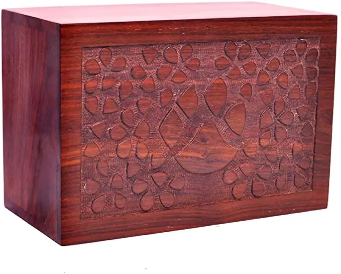 Urn for Pets HandCarved Rosewood Urn Classic Wooden Series for Dogs, Cats, and Animals