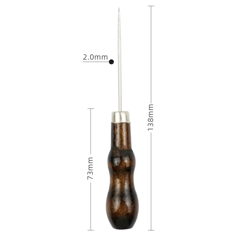 Factory Wholesale 138mm Double Hoist Manual Material Drill Wooden Handle Awl