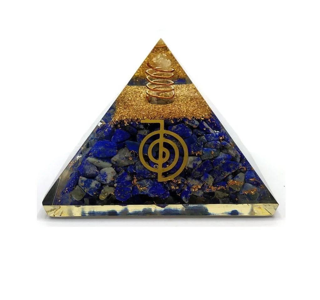 Pyramid Lapis Lazuli Orgone Pyramid for Meditation Orgone Pyramid