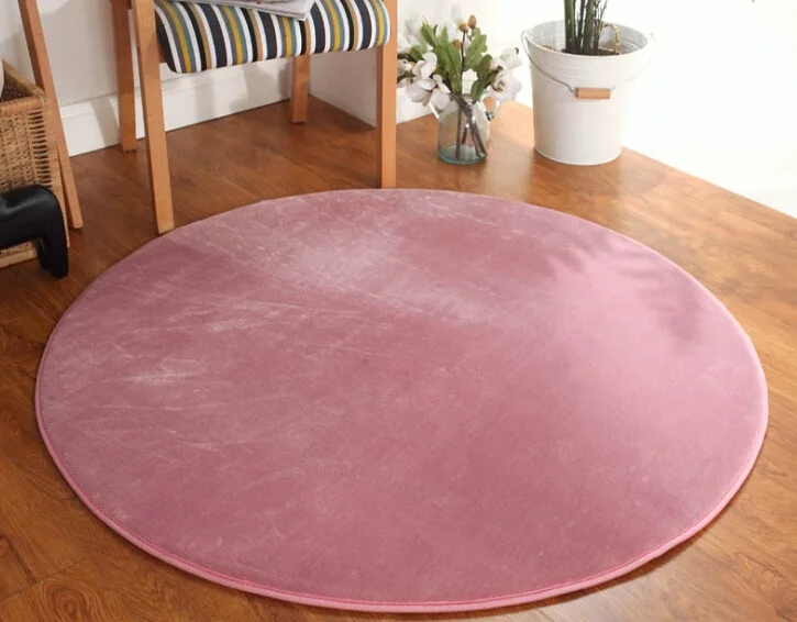 High Quality Round Rug Pad Mat for Kids Playhouse Play Tent Super Soft Coral Kids Play Rug