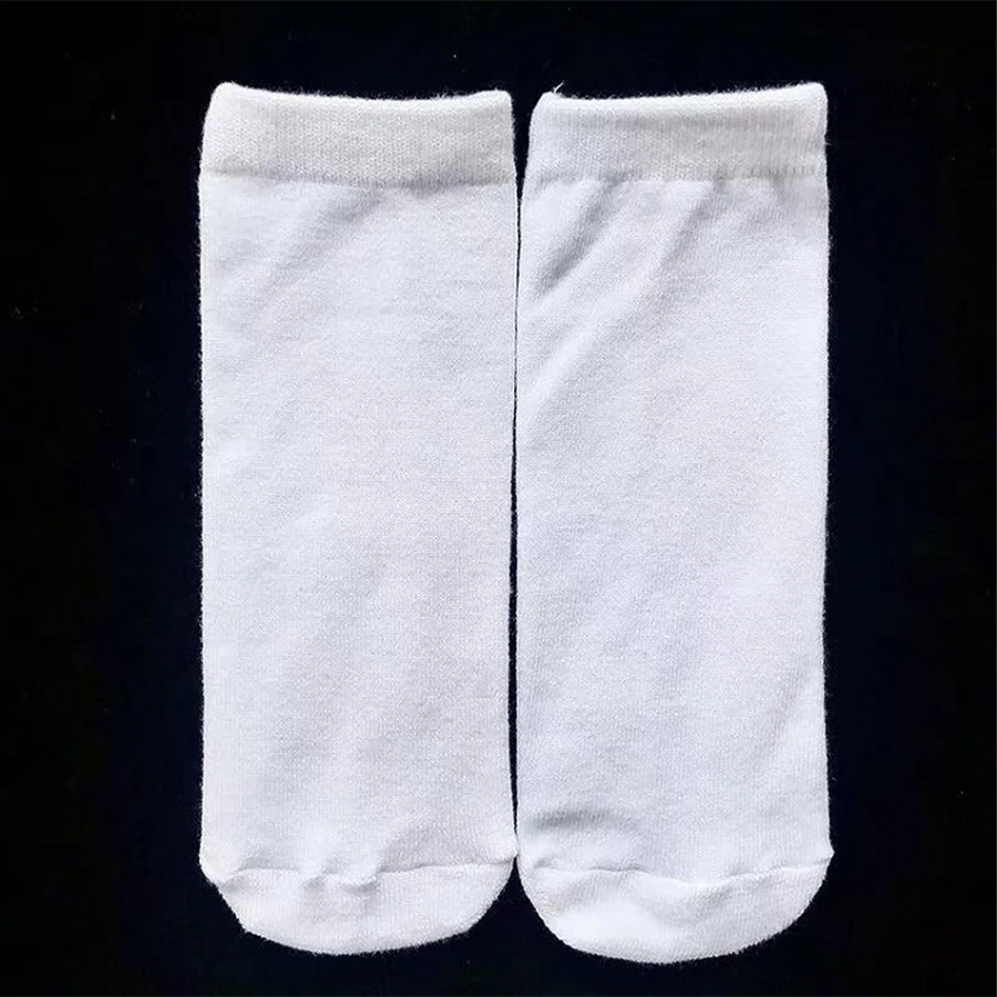 2022 Hot Selling Sublimation Custom Logo White Blank Printed Polyester Socks Blank White Tube Sock for Sublimation