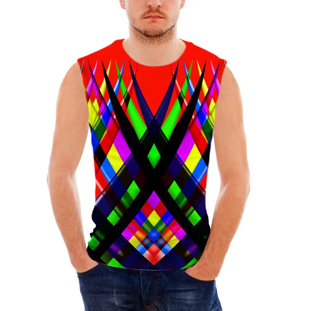 2019 Лето Майка Мужская Одежда и Фитнес Мужские Красные Жилеты Без Рукавов Майки Случайные Топы для Мужчин Плюс