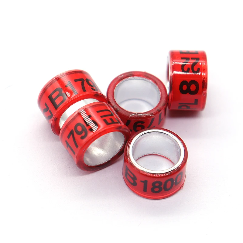Wholesale Manufacturer Customize Pigeon Ring 8mm-14mm Aluminum Bird Supplies Accessories Pigeon Digital Foot Parrot Leg Rings