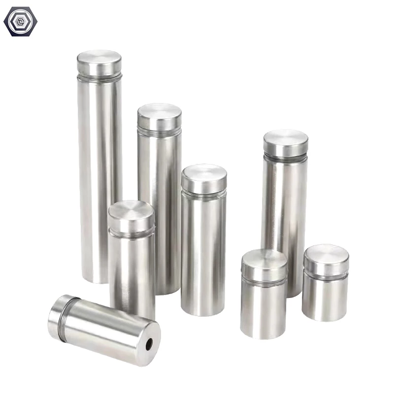 Stainless steel glass standoff pins Acrylic Advertising fixing Screws