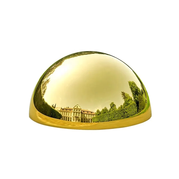 Gold half hollow stainless steel ball hollow large steel hemisphere stainless steel half sphere 600mm