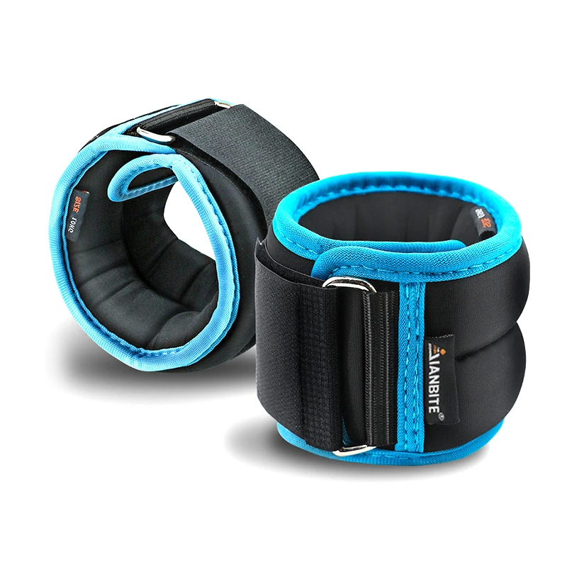  1 Pair 0.5kg-1.5kg Adjustable Leg Ankle Wrist Sand Bag Weights Training Sandbag Wraps Strength Fitness
