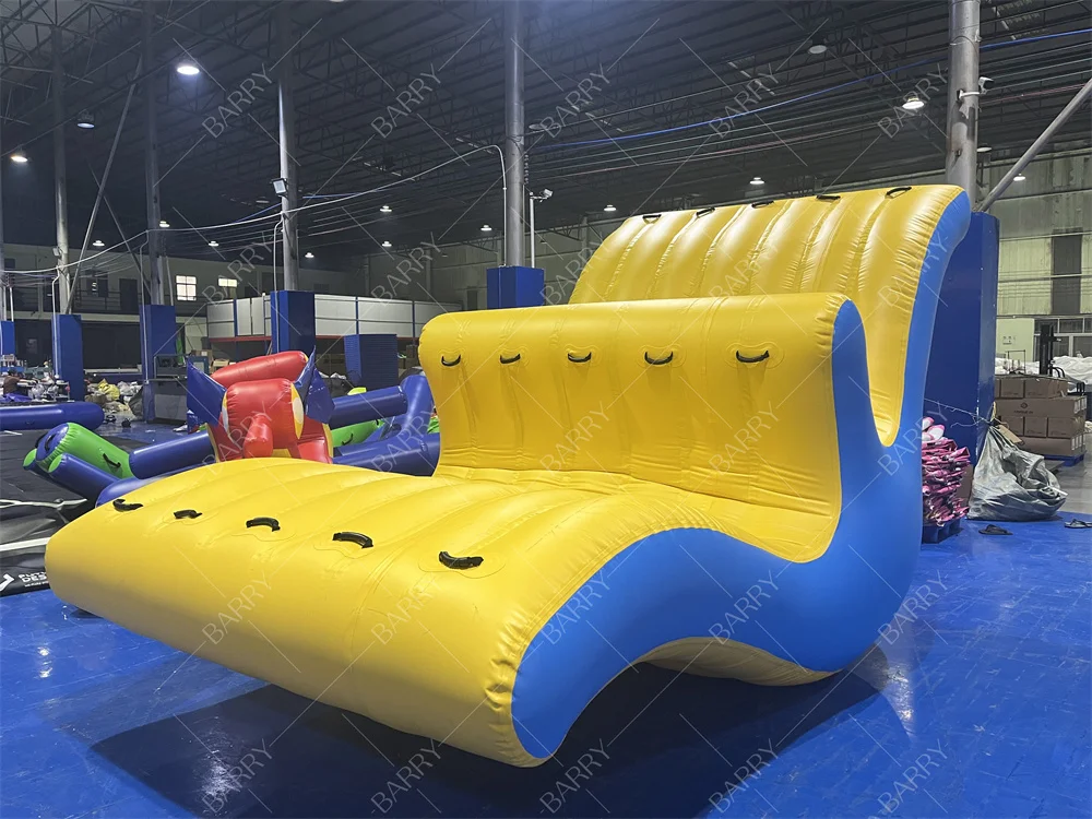 Commercial Water Play Toys Inflatable Floating Totter Revolution Swing Seesaw Slide