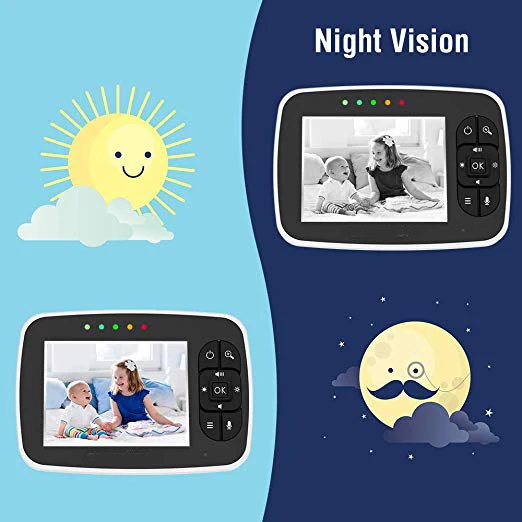 
3.5 inch 2019 pan/tilt newest baby monitor. the newest baby camera, wireless baby monitor 