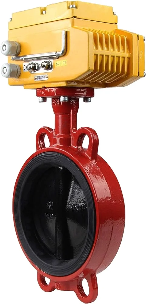 Factory Price Ductile Iron Wafer Type Motorized Butterfly Valve Electric Air Control