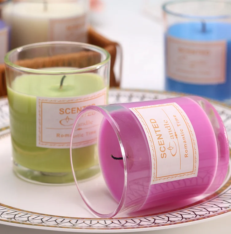 Ins Romantic Glass Scented Candle Soy Wax Creative Design Luxury Wholesale Scented Candle