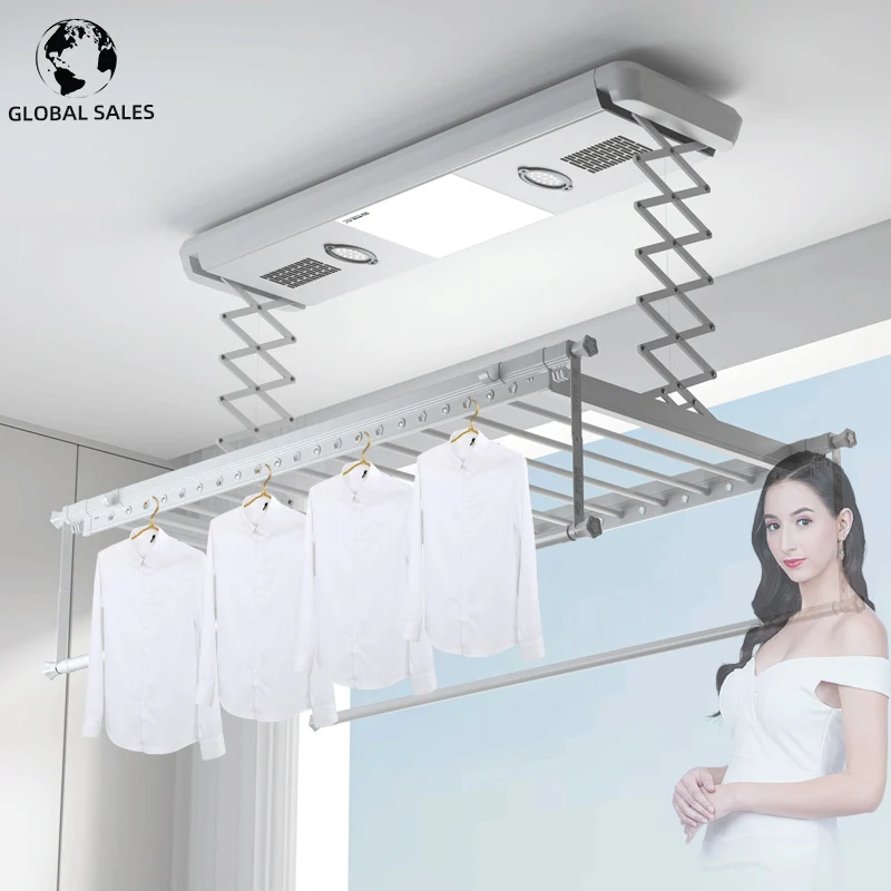 Aluminum alloy manufacturers customized wholesale 220V110V multi-color balcony hanging clothes drying rack Drying rack
