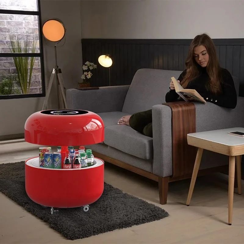 Collapsible Multi Function Tea Coffe Table Interactive Refrigerator Caffe Table Base Smart Coffee Table with Fridge Storage