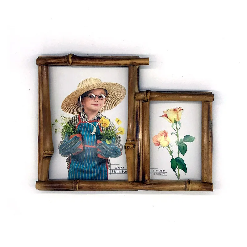 THE NEW Simple and creative pastoral retro gifts Handmade from natural materials Bamboo wood photo frame