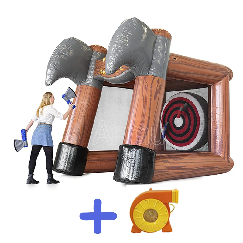 Anmu carnival games adult and kids inflatable sport game outdoor axe throwing game for sale