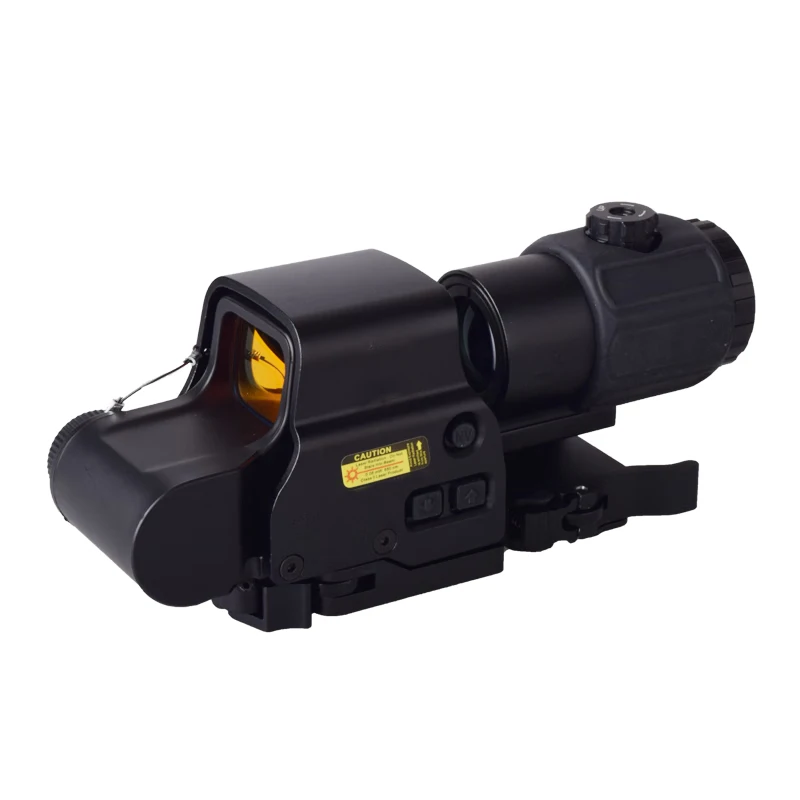 Tactical 558 Reflex Red Dot Sight and G43 4X Magnifier Optical Sight Holographic Sight for Hunting