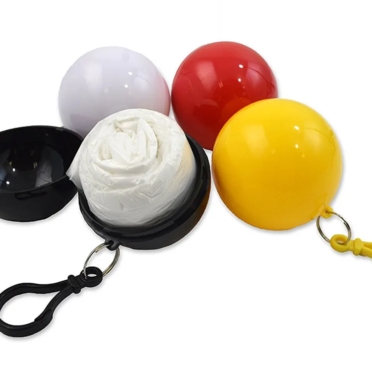 Advertising  disposable custom waterproof many colors outdoor dress gift PE rain poncho ball manufacturer with logo