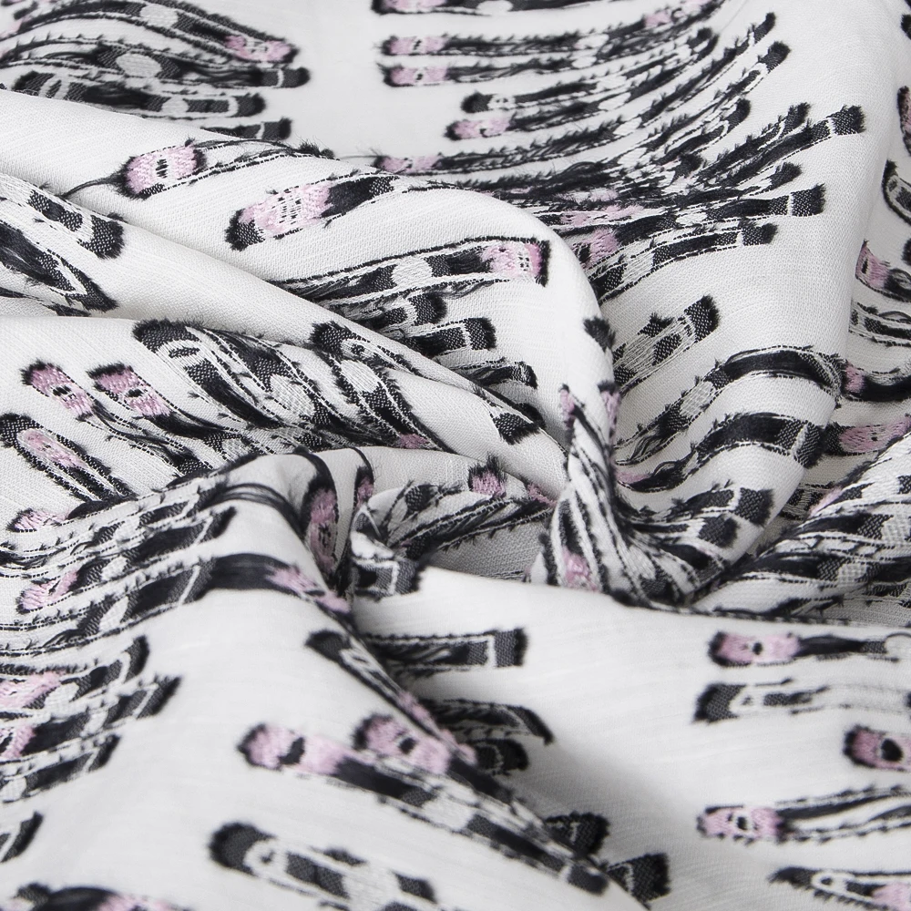 KEER China Factory Custom Anti-Static Woven Yarn Dyed Brocade Jacquard Satin Fabric for Sale