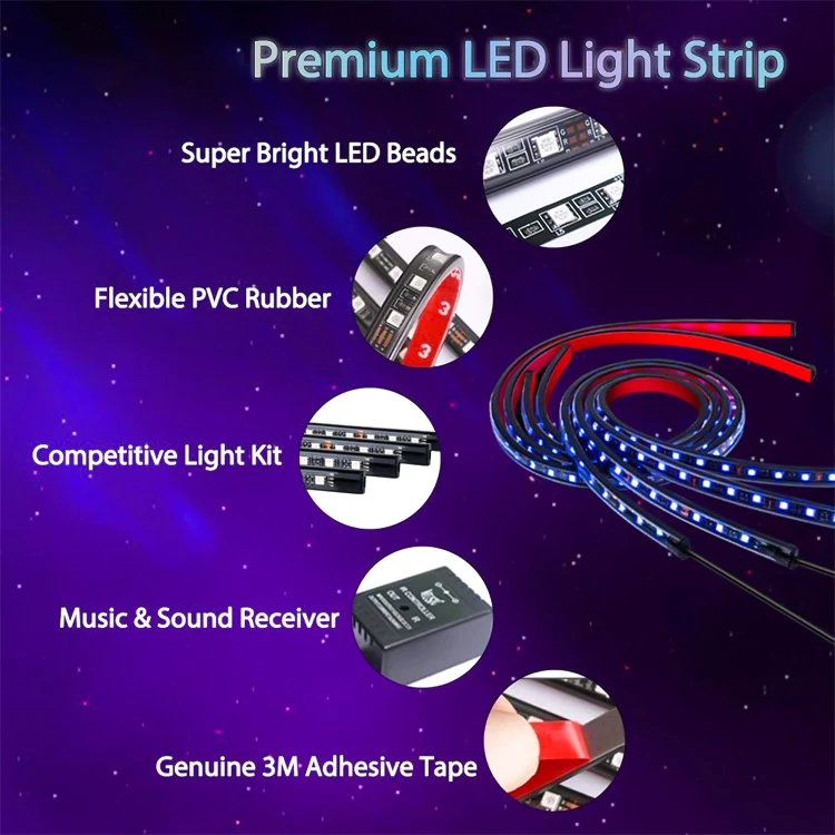 New popular tv sync golden al power led bar strip light smart 2835 for night light with batter pack guzhen