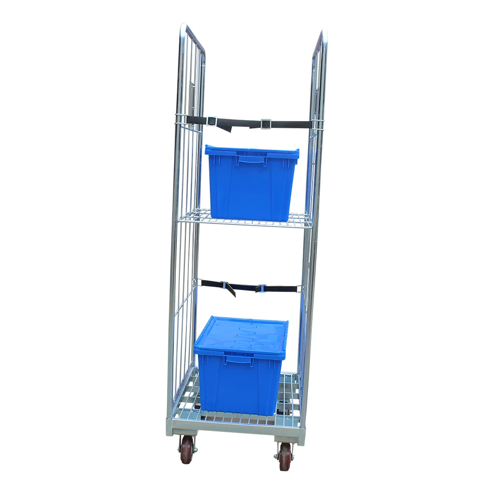 Logistics Wire Mesh Roll Cart Used Cage Trolley Transport