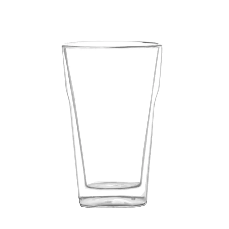 
borosilicate insulated double wall glass cup 450ml 