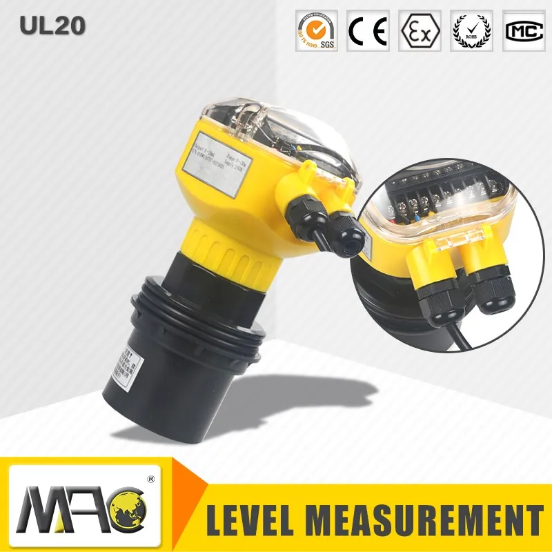 Цифровой ультразвуковой измеритель уровня топлива и воды Macsensor с ЖК-дисплеем