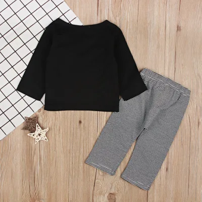 Baby Boy Outfits Toddlers Cartoon Bear Tops Striped Pants 2PCS Sets Long Sleeve Clothes Set Spring Kids Clothing