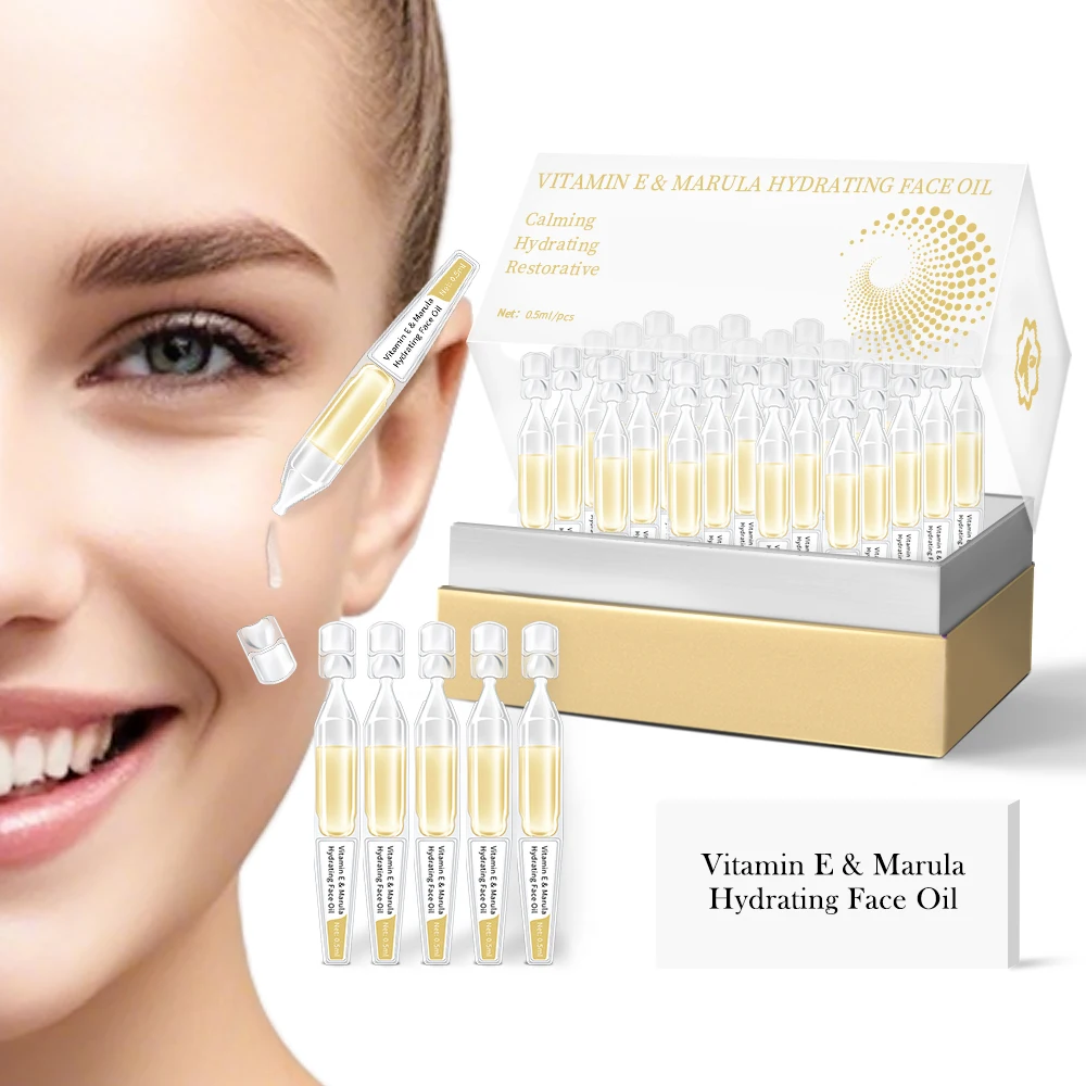 Krone OEM ODM Jojoba Oil Vitamin E Marula Oil Restorative Calming Hydrating Face Oil For Dry Skin