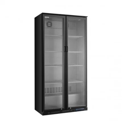 stainless steel fan cooling double door bottle cooler/display cooler