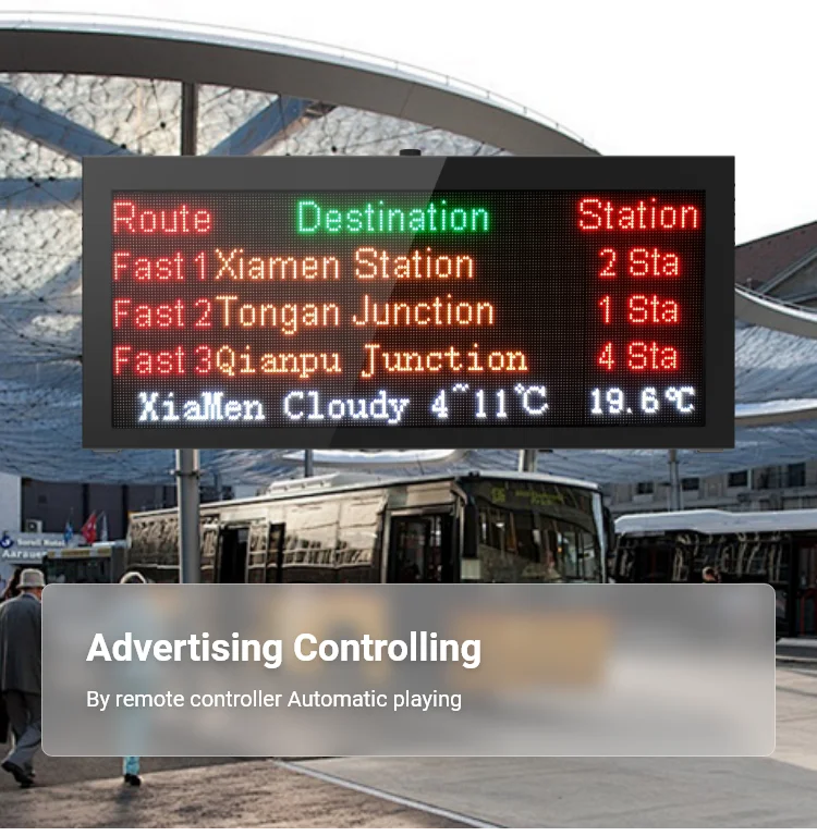 32 Inch High Resolution LED Screen Display used on Metro Bus Route or Passenger Information Display with 4G WiFi